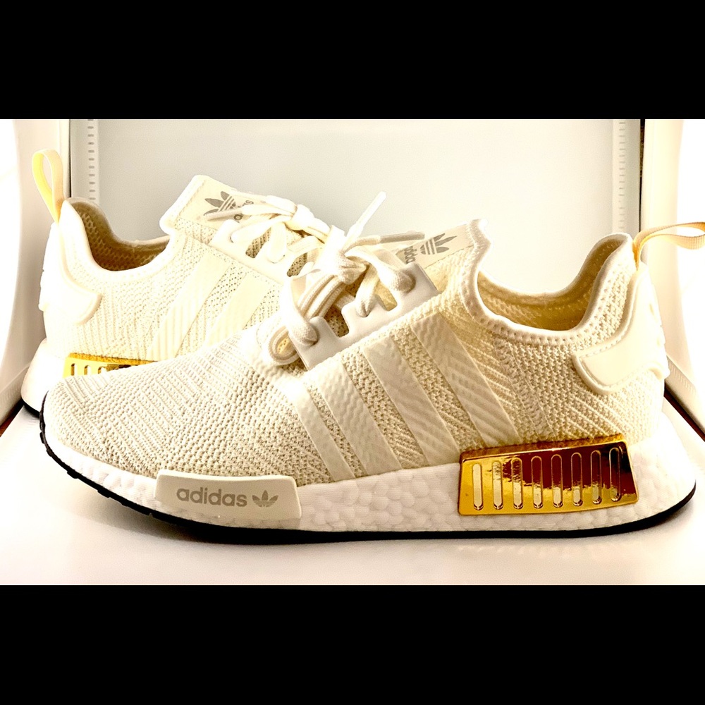 Adidas originals NMD R1 Off White/Metallic Gold - Picture 8 of 8